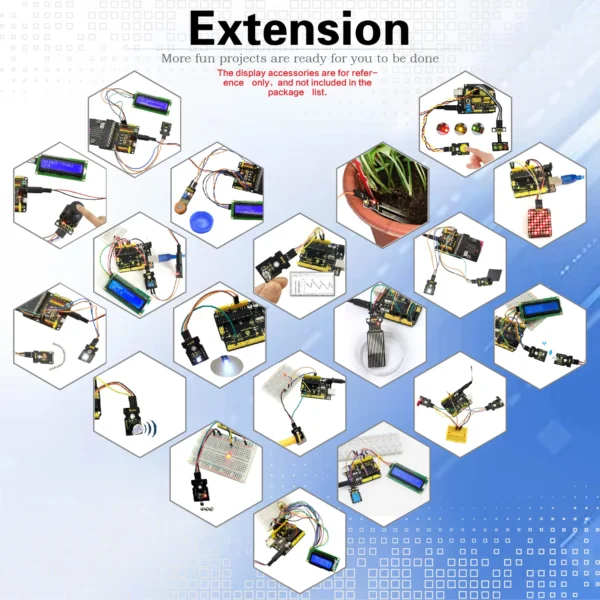 48 in 1 Sensor Starter Kit With Gift Box For Arduino DIY Projects (48pcs Sensors)